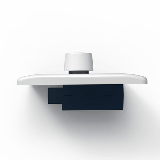 Dimmer module behind the white faceplate