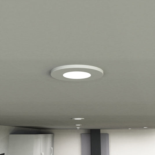 White downlight in a kitchen ceiling