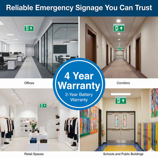Infographic on the exit sign's build quality