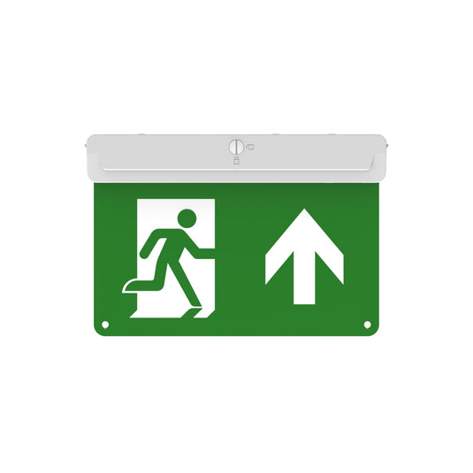 Exit sign from a third angle