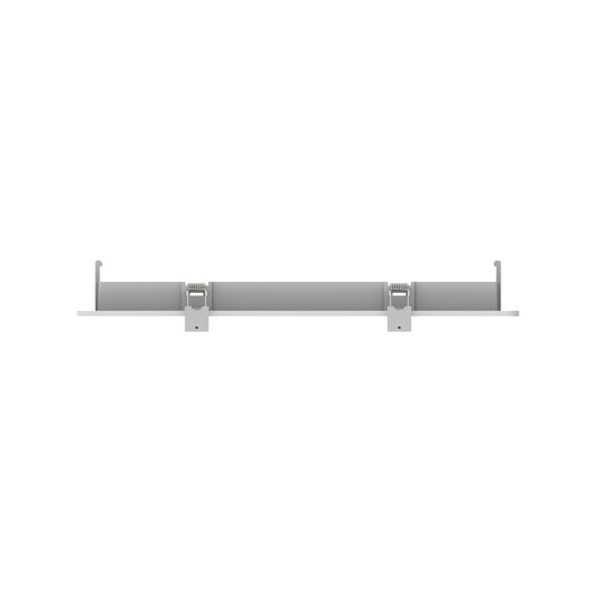 Recessed exit sign mounting kit from the side