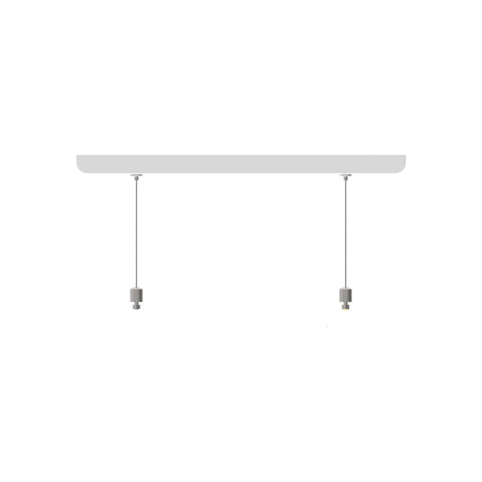Exit sign suspension kit with two steel wires