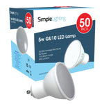 50 Pack, 5w GU10 LED Bulbs