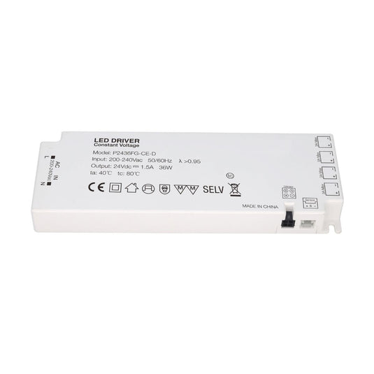 Slim 36w LED driver on a white background
