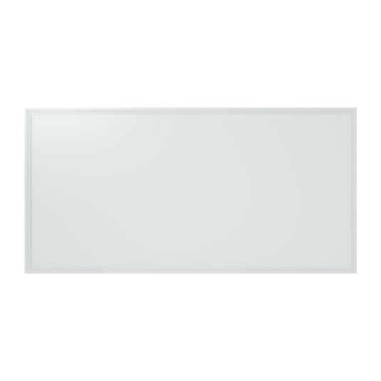 Front of the LED panel with white frame and diffuser