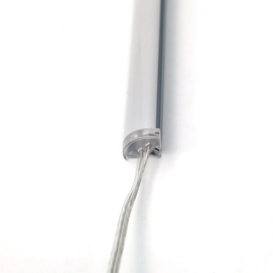 Corner LED profile with its cable attached
