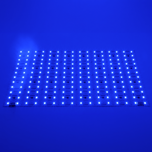 LED sheet lit blue