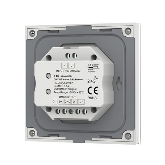 DMX port on the back of the touch panel
