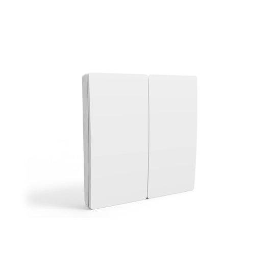 White 2 gang wireless kinetic light switch