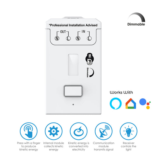 Kinetic switch receiver feature icons