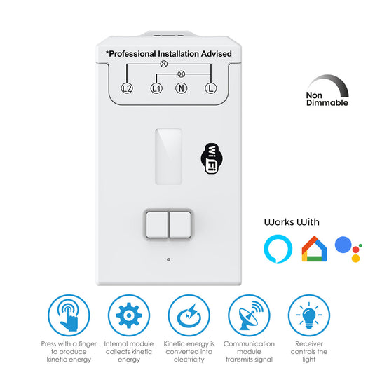 Kinetic switch receiver feature icons