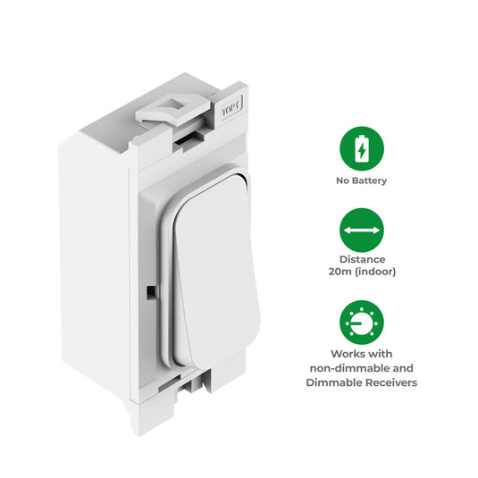 Kinetic grid switch with feature icons