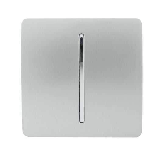 1 gang 2 way light switch in glossy silver