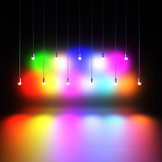 Smart LED Bulbs, E27 Screw, 11w Power - changeable colour, beautiful colourful background