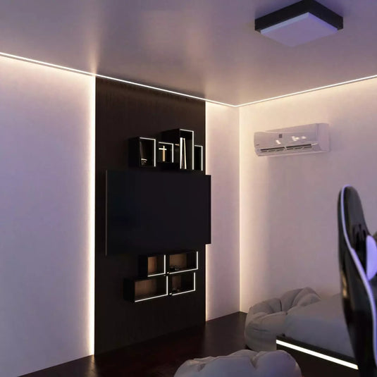 Recessed LED Profile, 7mm Deep around shelves