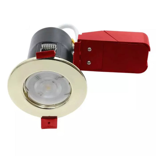 Brass, GU10 Fire Rated Downlight