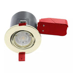 Die-Cast, Tilt, Fire Rated GU10 Downlight, Twist and Lock - Brass Finish