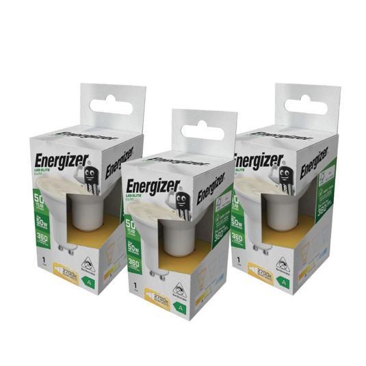 Pack of 3 Energizer 2w GU10 LED bulbs, warm white