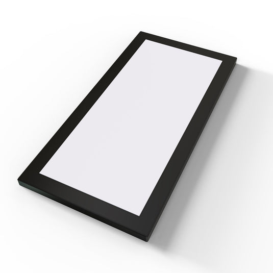 200 x 100mm black LED cabinet light with magnetic cover
