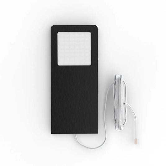 Black Recti Superslim 5w LED Cabinet Light, full view shot