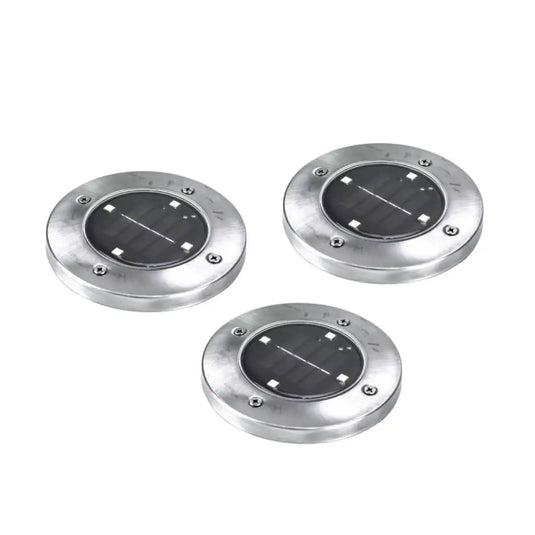 Pack of 3 Cairns Stainless Steel LED Solar Path/Deck Lights