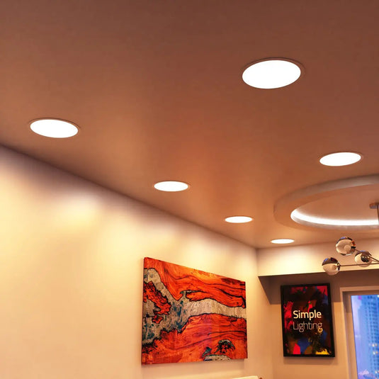 300mm, 24w Round LED Panel Light in warm white light