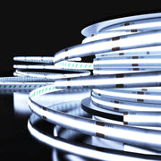 COB LED Strip roll in cool white light close up shot