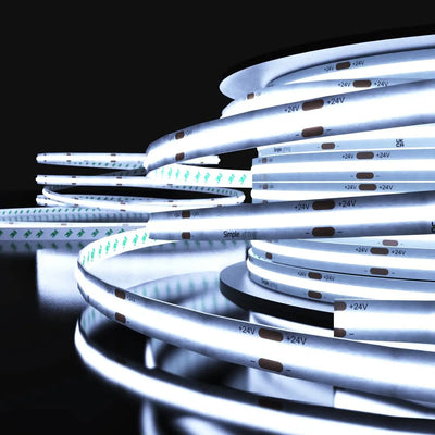 COB LED Strip - Dotless, No Spots - Cool White 6000K CRI >90