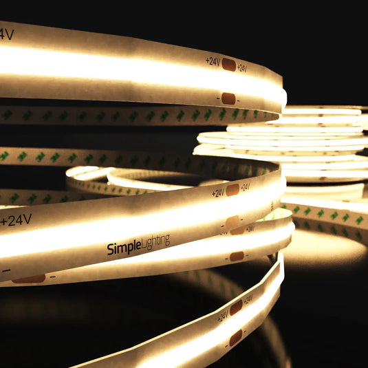 COB LED Strip roll in warm white light