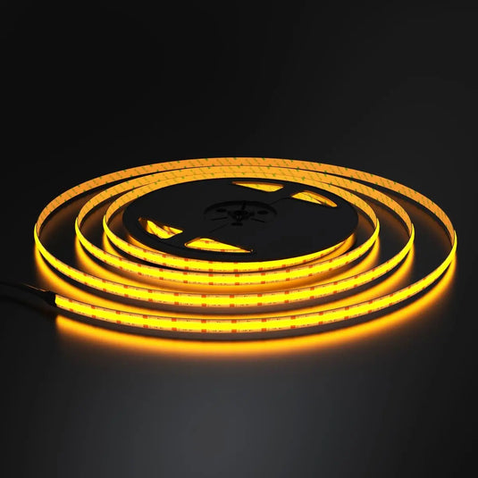 COB Dotless LED Strip Lighting, Amber Colour full view shot