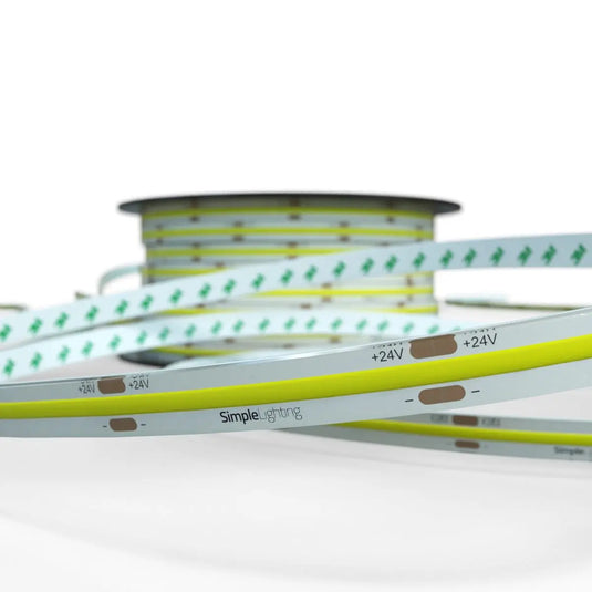 IP67 Dotless, Waterproof COB LED Strip in a roll 24v