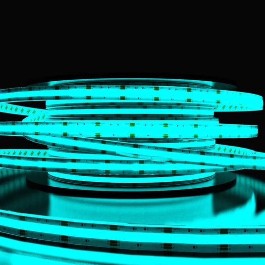 COB Dotless LED Strip Lighting in Cyan