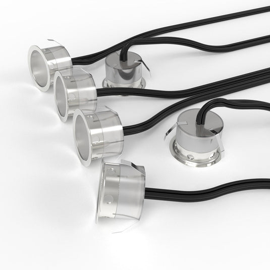 Six 30mm LED decking lights