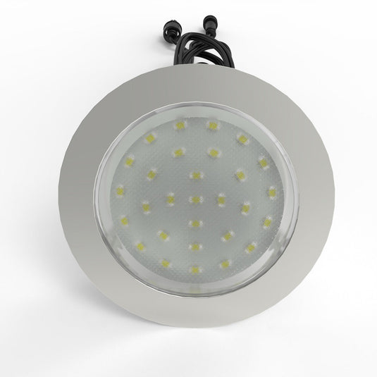 Front of an 80mm decking light