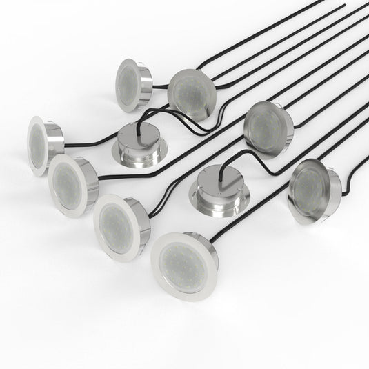 Ten 80mm LED decking lights