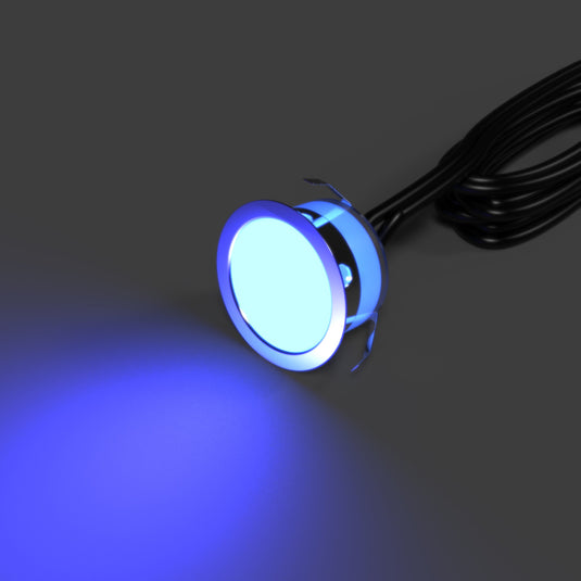 10 Pack - 39.5mm, IP67 LED Decking Light Blue