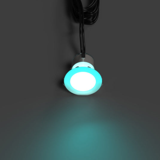 30mm decking light glowing aqua