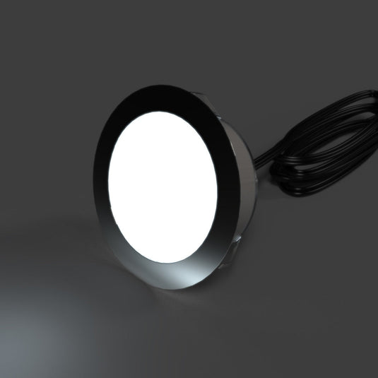 80mm decking lights giving cool white light