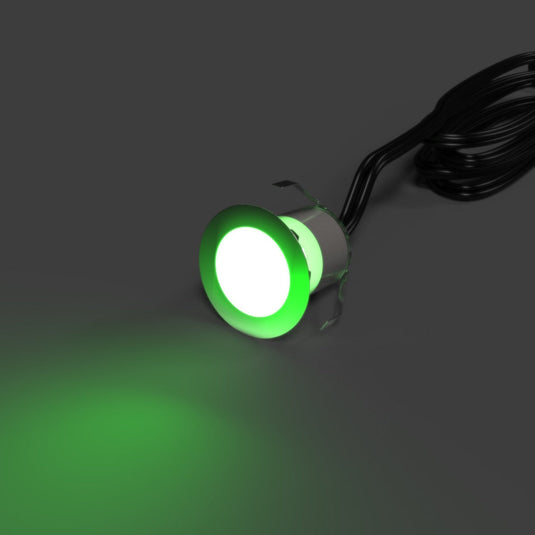 30mm RGB decking light in green