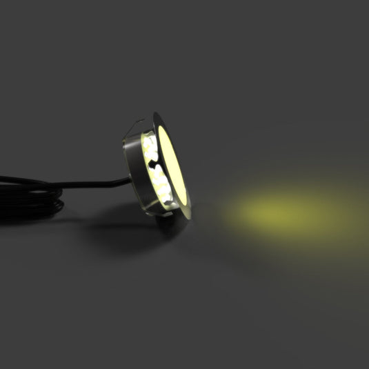 80mm decking light glowing yellow