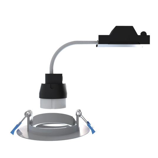 Side view of the white tilt downlight