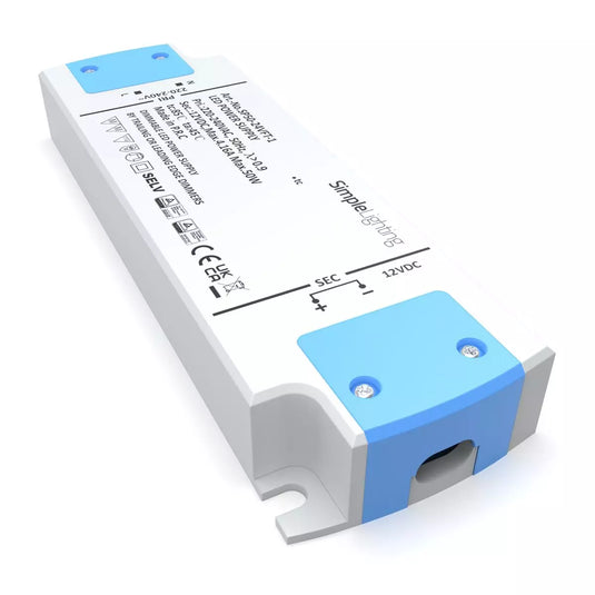 50w, Dimmable LED Driver left side shot 12V DC