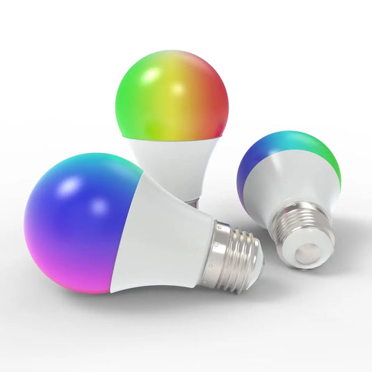 3 x Smart LED Bulbs, A60 E27, 11w Power - APP & Smart Speaker