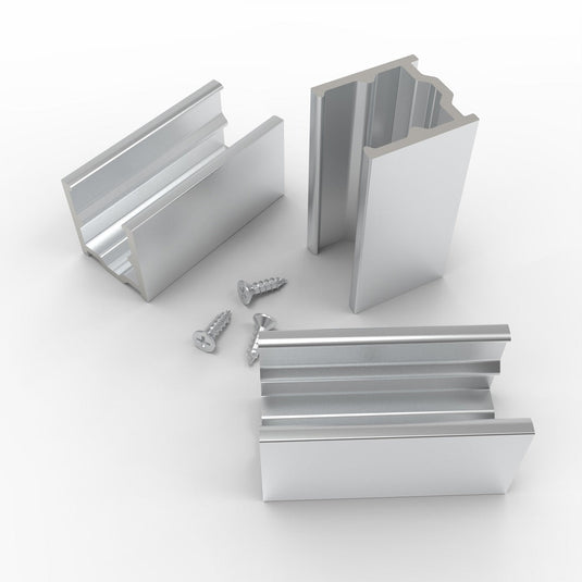 Mounting clips from a side angle