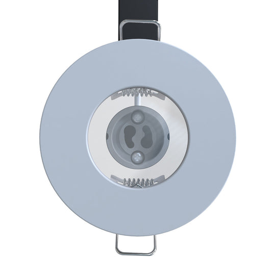 White fixed GU10 downlight, angle 2