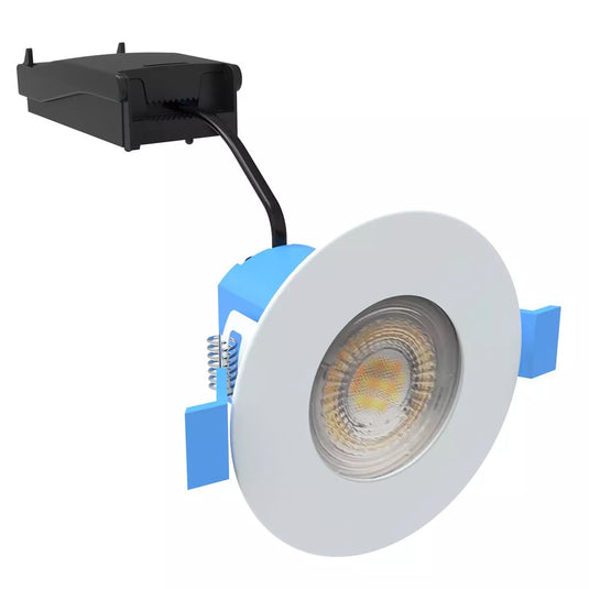 Short Can IP65 LED Downlight, Fire Rated, 6w in white finish mounted