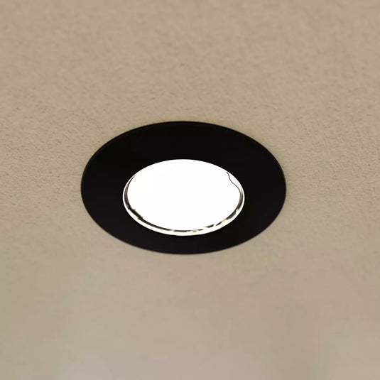 Black Downlight, Fire Rated GU10, industrial look ceiling setting