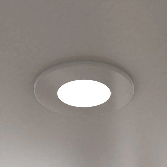 White, Fixed GU10 Fire Rated Downlight in cool white light ceiling setting