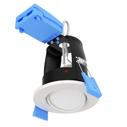 Tilt, White GU10 Fire Rated Downlight downward facing shot