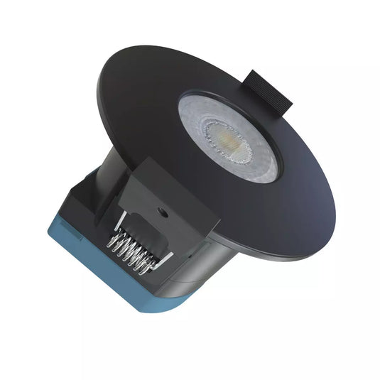 8w Fire Rated Downlight - Colour Adjustable Black Finish